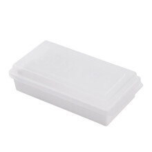 Large Rectangular Butter Dish with Lid and Cutter, Clear Durable Butter Storage Container