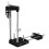 Efficient portable drill guide for woodworking, flexible backplate for easy positioning (black) 1