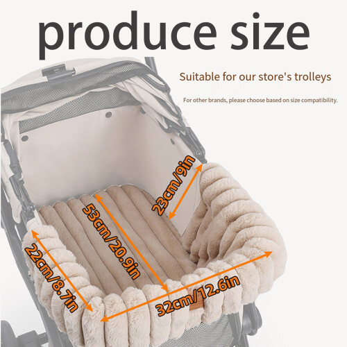 Dog Strollers Cushion Soft Pet Strollers Mat for Dog and-Grey 2