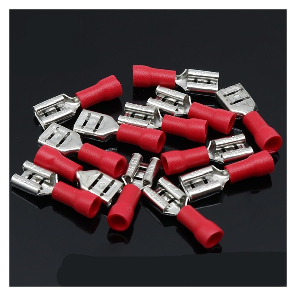 Fdd1.25250 Insulated Crimp Terminal Connectors 100Pcs Female Spade Wire Connectors For Cable 9365049979177