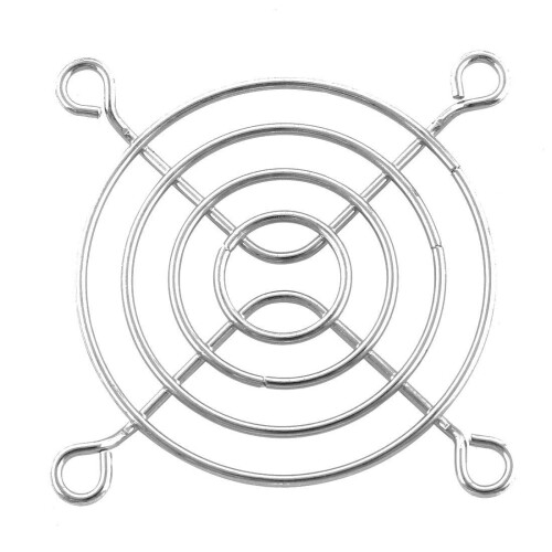 60mm Chrome CPU Fan Grill Guard, Durable Metal Wire Protector for Computer Cooling