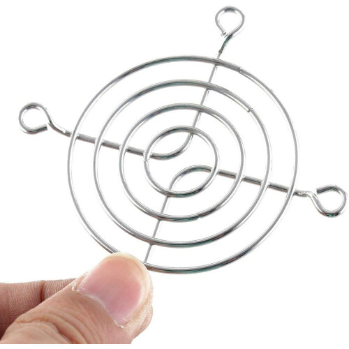 60mm Chrome CPU Fan Grill Guard, Durable Metal Wire Protector for Computer Cooling 2