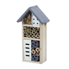 Outdoor Habitat Handcrafted Wood Nesting House For Bees Natural Wood Hanging Shelter Garden Honeybee Nesting House