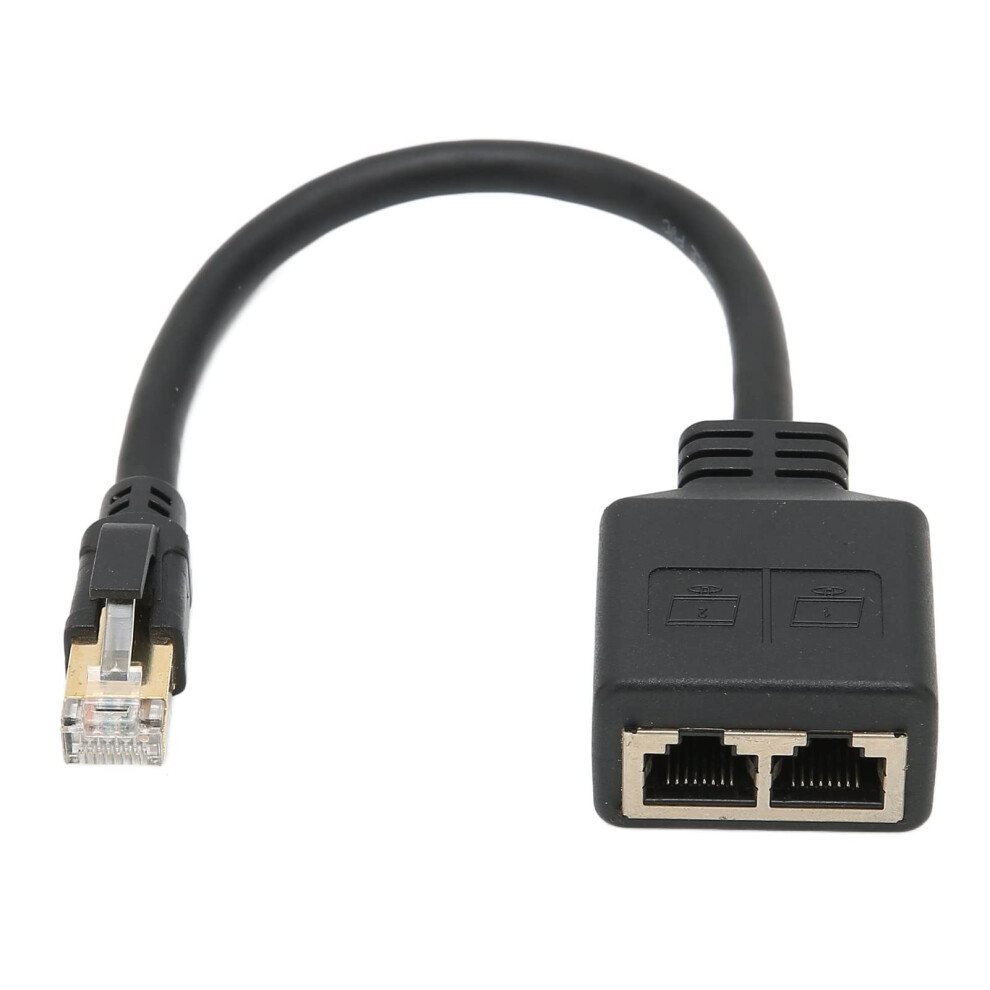 Rj45 Ethernet Adapter Cable, 1 To 2 Port Splitter, Wired Connection, Speed Dsl, Cable Modem, Ethernet Ports Without Router, Goldplated Core. 9412369218544