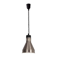 Food Heat Lamp, Commercial Food Warmer Light, E27 Telescopic Buffet Heating Lamp for Hot Food, Chicken Indoor, Silver
