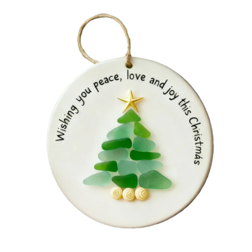 Frosted Oceanic Christmas Tree Accent Clear Holiday Decoration