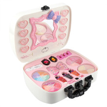 Mini kit de maquillage portable pour petites filles, jouets de beauté lavables et non toxiques, parfaits comme cadeaux d'anniversaire, pour des