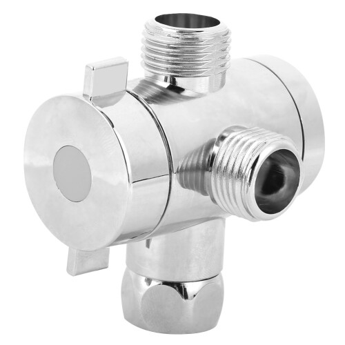 Multifunction G1/2 3-Way Bath Shower Diverter Valve Chrome 1