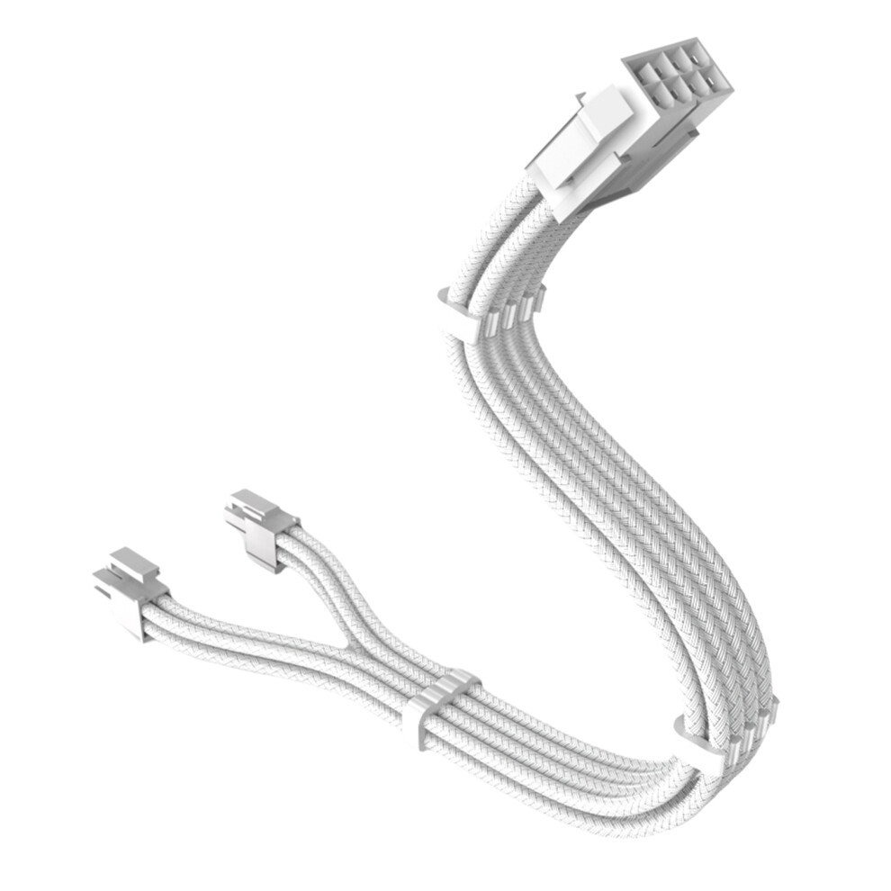 Cpu Cable 8Pin To 4+4Pin Detachable- Pure White 7732000454073