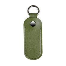 USB Flash Drive Holder Case Microfiber Leather-Ink green