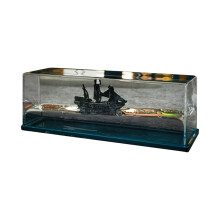 Liquid Wave Desktop Toy with Floating Ship Stress Relief Decoration Unsinkable Ship Decor Acrylic Boat Model for Office Bedroom Car (1PCS)