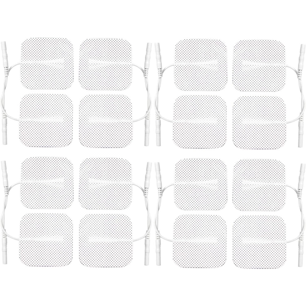 Fda Cleared Flexible White Backing Electrodes, Medical Grade Reusable Electrode Pads For Skin-Friendly Tens Unit Therapy, Universal Compatibility, 16 9004841617107