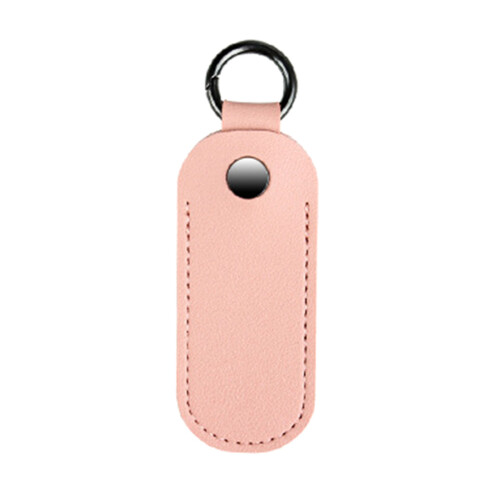 Elegant USB Flash Drive Holder with Keychain Attachment-Pink