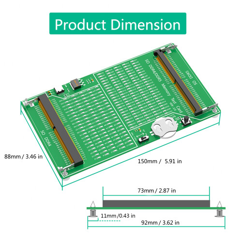 Laptop SO DDR4 DDR5 Memory Testing Card for Computer PCB Circuit 2
