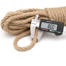 Corda di iuta naturale, 10 metri x 8 mm di spessore, spago multiuso per lavori artigianali, corda di iuta resistente per giardinaggio all'aperto,