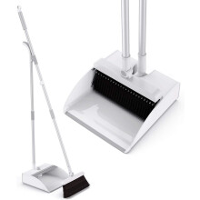 Multipurpose Use 180 Rotating Broom, Robust and Lightweight Long Handled Broom and Dustpan Set for Comprehensive Home and Office Cleaning Solutions