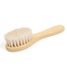 Babyhaarverzorgingsset, Safety First Kit met ergonomisch houten handvat en zachte houten haarborstel voor peuters, voor het voorzichtig ontwarren van
