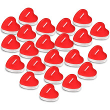 Decorative Floating Candles, Heart Shape Unscented Smokeless Burning Tea Lights, Perfect for Creating Romantic Atmosphere at Weddings, Parties, Home D