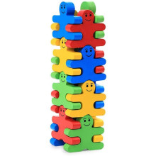 Brinquedo educativo, blocos de madeira para empilhar, para crianças acima de 3 anos, brinquedo sensorial com tema de dinossauro, estimula a