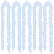 Boas en plumes réutilisables pour la décoration de fêtes et de mariages, guirlande légère et duveteuse de 2 m avec ruban gros-grain, garniture