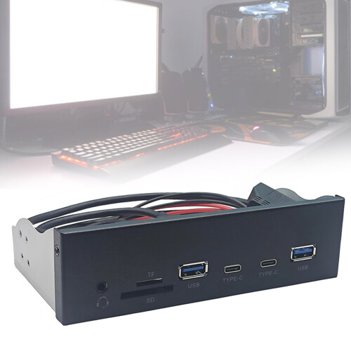 USB3.2 Gen1 5.25Inch Front Panel HUB With Double Type C Port 2