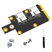 Mini M.2 Key B to PCIE Adapter for 3G/4G/5G Module with Double