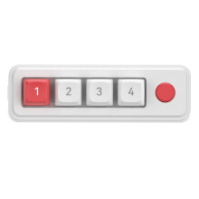 4 Key Mechanical Gaming Keyboard Customizable-white with knob