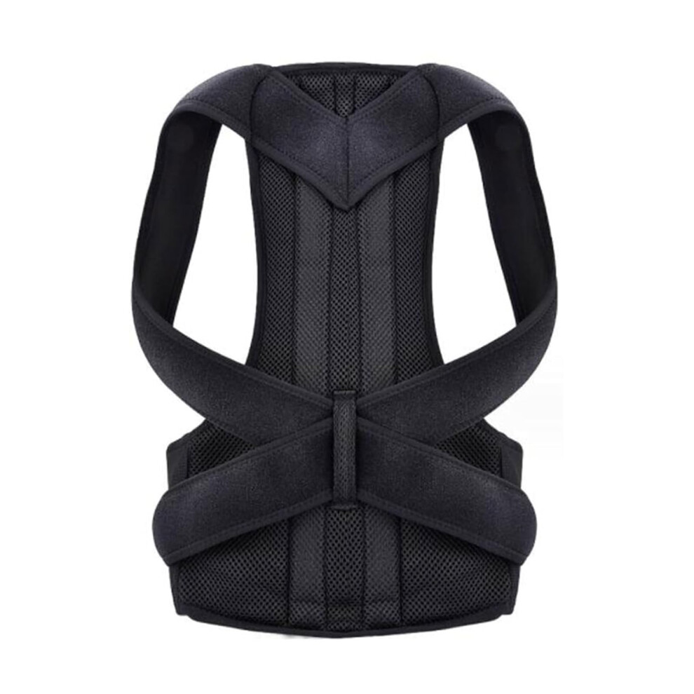 Black Posture Corrector Back Brace With Breathable Support For Spine Alignment Xxalarge
