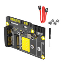 SSD 2 en 1 SATA3.0 Msata/M.2 vers carte adaptateur d'ordinateur