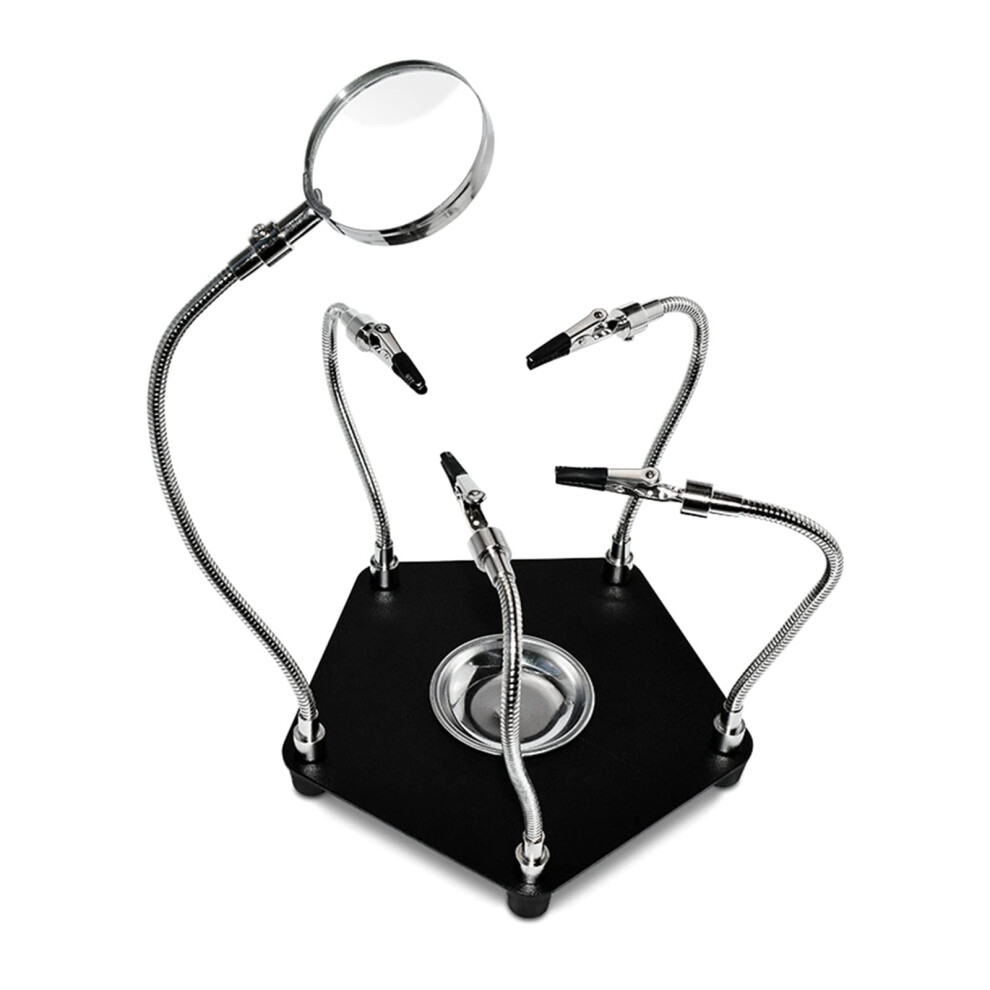 Helping Hands Soldering Station With Pcb Holder, Flexible Arms, 360 Clips And Weighted Base 9412369249463
