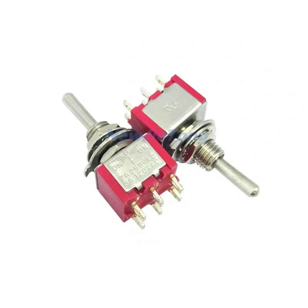 10Pcs Toggle Switch On Off On 3 Position Dpdt Mini Rocker Switch 6A 250V 6 Pin Durable Control 9412369219671