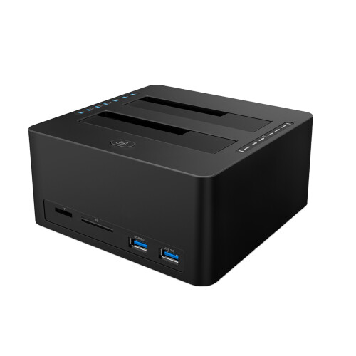 Efficiënt dubbelbay USB-dockingstation voor harde schijven voor