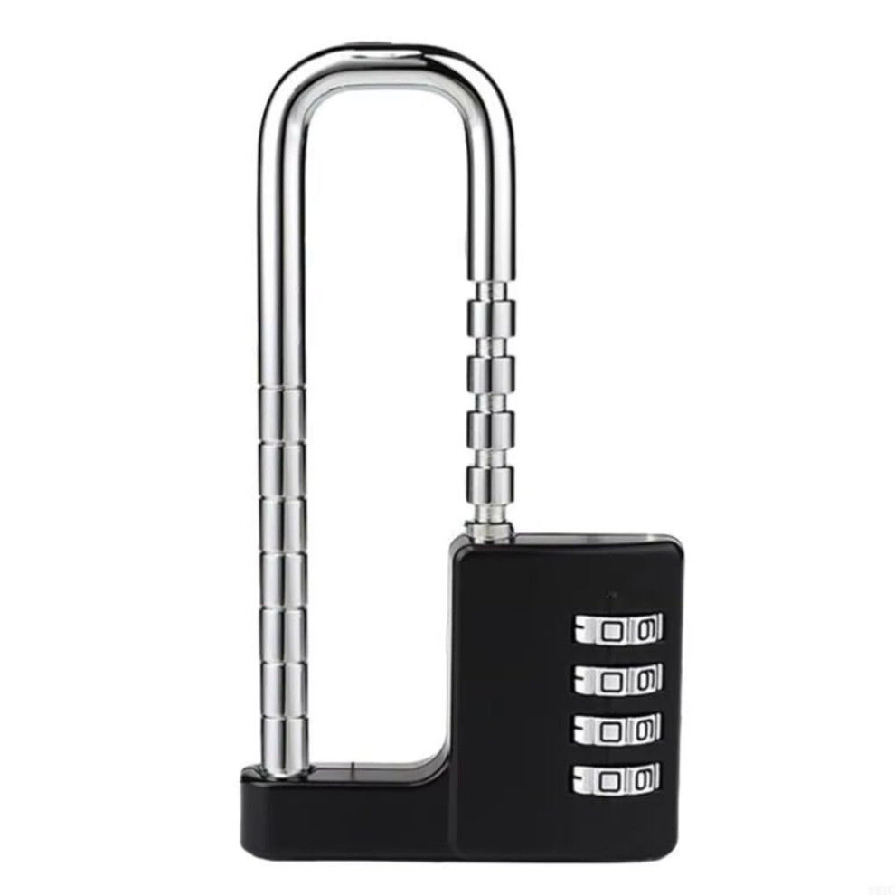 Combination Padlock 4298mm Adjustable UShaped Shackle 4Digit Keyless Lock for Gym Locker Gate School
