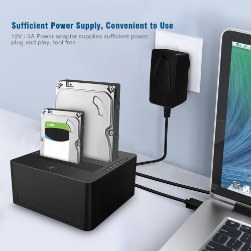 Fast Speed Double Bay harde schijf dockingstation USB3.0 naar 1