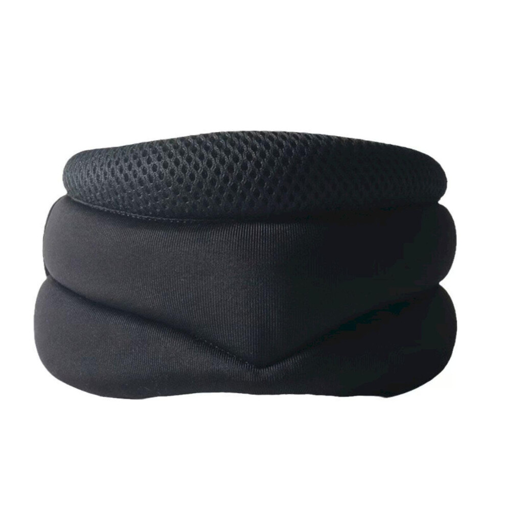 Neck Support Pillow Adjustable Ergonomic Brace for Sleeping and Snoring Relief Black One Size