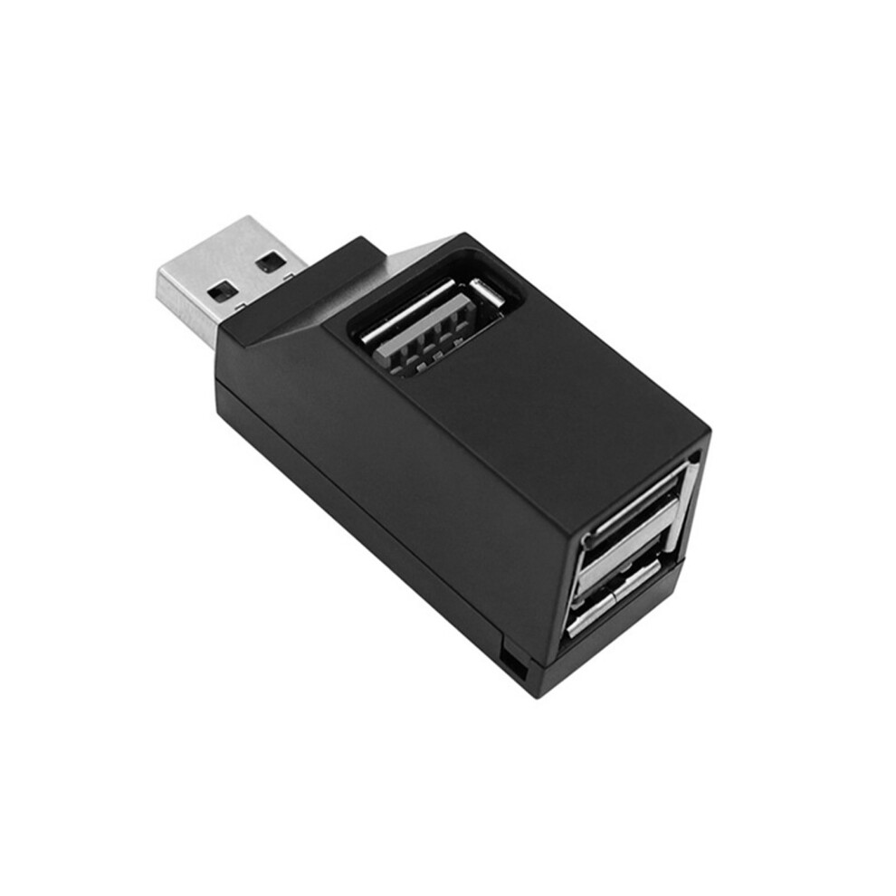 Multiple Port Usb2.0 Hubs 3 Port Splitter Adapter For- Black 7732000453762