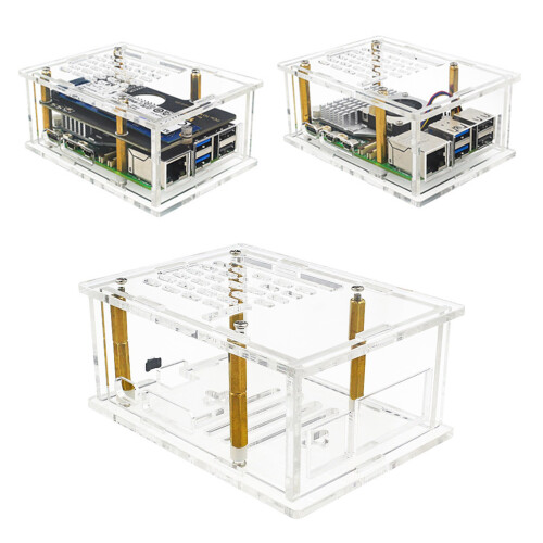 Transparently Acrylic Case For RPi 5 Case-Not compatible with 2