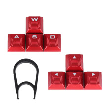Doorschijnende Keycap-set voor WASD- en pijltoetsen Uniek-Rood