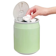 Efficient Desk Trash Can With Push Button, Odor Control And Durable Construction For Computer Desks, Dressing Tables, Dining Tables (Green)