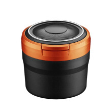Smokeless Car Ashtray, Portable And Multifunctional Trash Can, Detachable Stainless Steel Ashtray With Led Lighted Ashtray Lid, For Cars, Homes, Offic