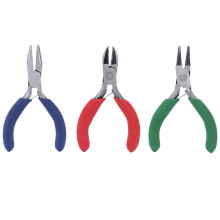 Beading & Repair Tools, Professional Jewelry Pliers, Mini Pliers Kit For Crafting, High-Quality Hard Steel, Non-Slip PVC Handle, Includes Needle Nose,
