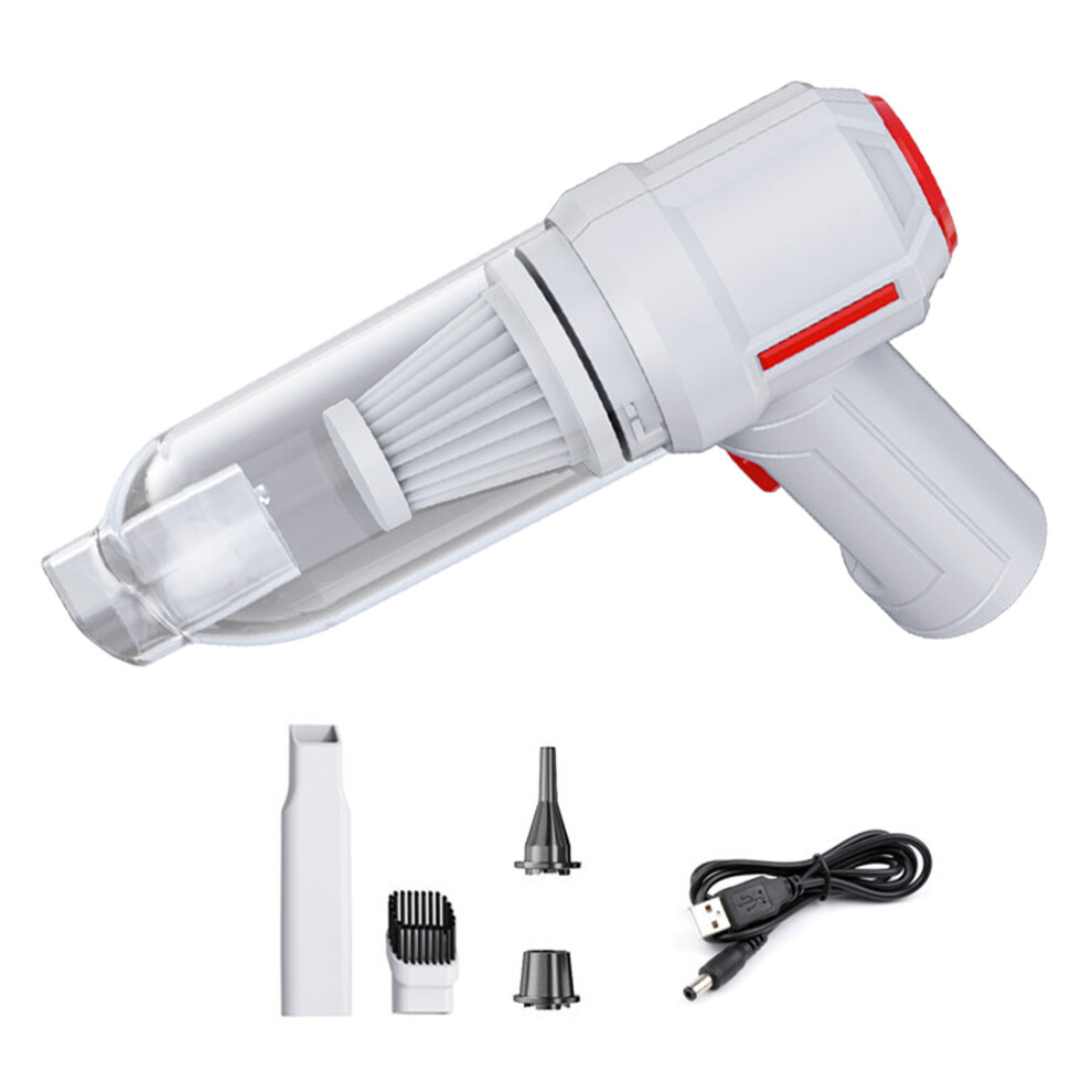 Rechargeable 3 In 1 Dust Buster - Cordless Handheld Car Vacuum Cleaner With Air Blower Hand Pump Powerful Suction For Computers Keyboards Compact 9468298503398