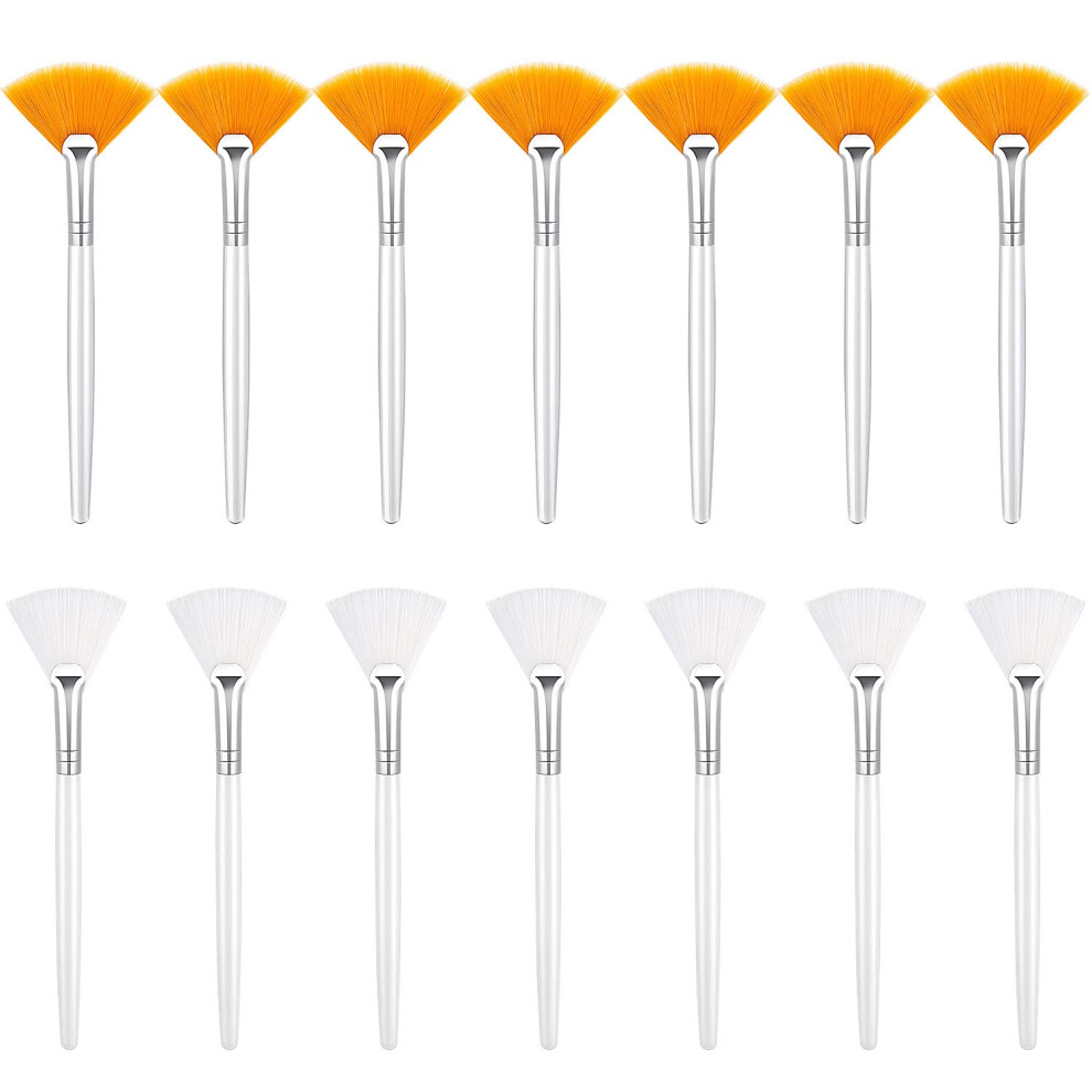 Reusable Brush, Taklon Bristles: Premium Facial Mask Brushes for Safe Application of Glycolic Peel, Facial Masks, and Cosmetics (14PCS)