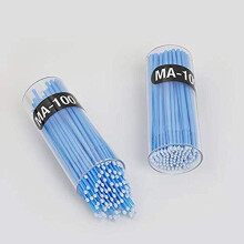 Salon-Quality Disposable Applicator, Precision Microfiber Tips for Eyelash Extensions and Personal Care (Blue, 400pcs)