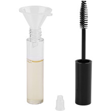 Tom mascaratub med ögonfransstav, 10 ml återfyllningsbar mascarabehållare med gummiinlägg och trattar, premium ögonfranskrämbehållare, flaska