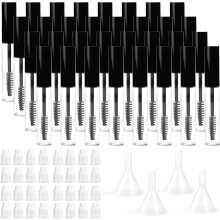 Hochwertige Wimperncreme-Flasche, 10 ml leere Mascara-Tube mit Wimpernbürstchen und Trichter, Gummieinsätze für Auslaufschutz, nachfüllbar