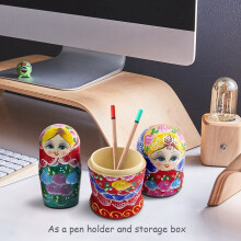 Exquisitas muñecas rusas de madera hechas a mano, muñecas rusas de diferentes tamaños para diversión familiar interactiva y juego creativo,