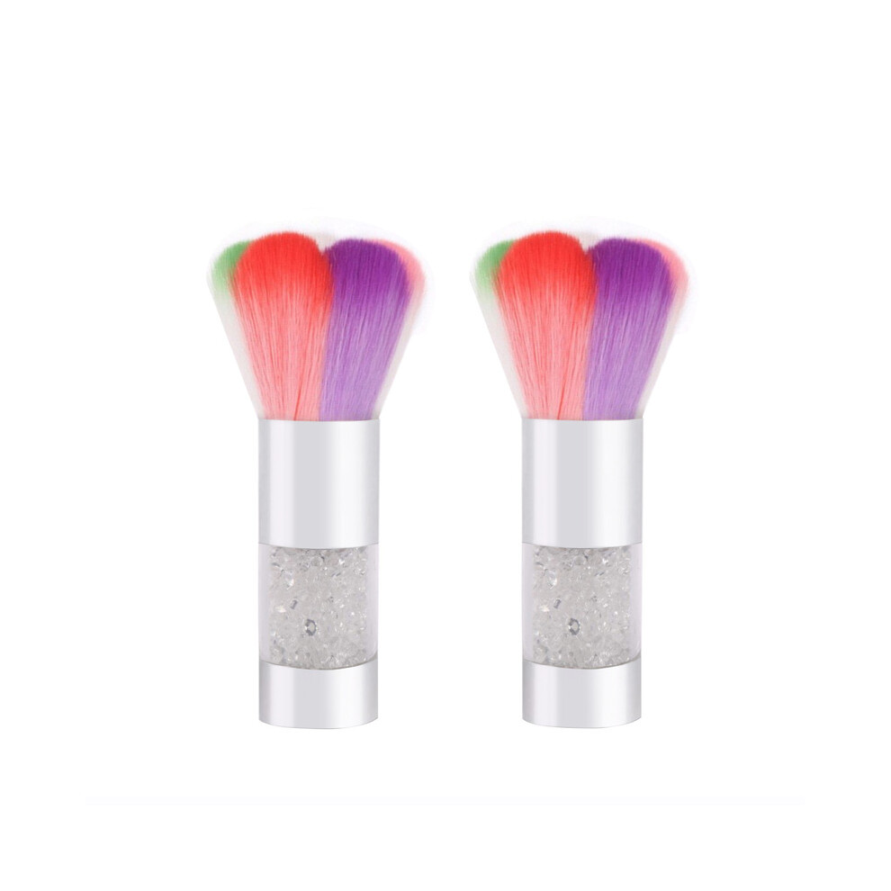 Soft Nylon Bristles Powder Brush Cleaner, Rhinestone Remover For Professional Manicure Tools Ergonomic Handle