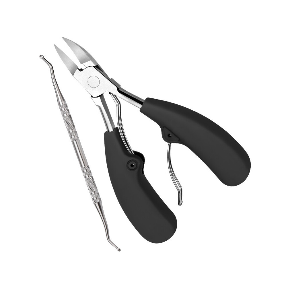 Toenail Clippers For Thick Nails, Ergonomic Design Professional Grade Ingrown Nail Trimmer, Sharp Curved Blade Designed For Ingrown Nails, Stainless