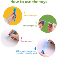 Intrigue Unfolds: Invisible Ink Pen Set, Magic Ink For Secret Message Writing, Safe Odorless Fun Party Favors For Kids, Healthy Toy With UV Pen Light